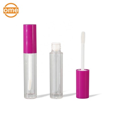 Custom pink 4ml frosted liquid concealer container empty plastic lipgloss tube packaging